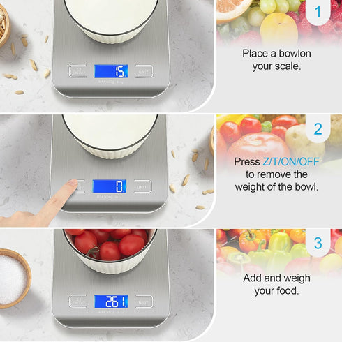 Digital Food Scale, Kitchen Scale, Gram Scale, Weight Scale, Coffee Scale, Digital Kitchen Small Appliances