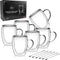 LIBWYS 6 Pack Double Walled Coffee Cups Glasses Mugs, 12oz Espresso Cappuccino