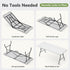 6 Folding Table, FT Foldable Plastic Table with Carrying Handle, Heavy Duty Portable Fold-in-Half Utility Table