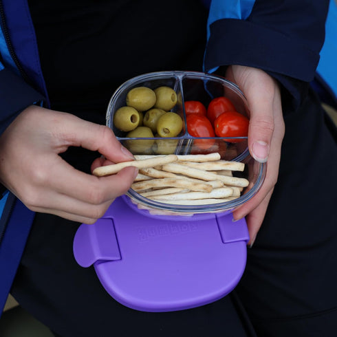 3 Yumbox Snack Bowl, Leakproof Compartments, Removable Lid, Microwave, Dishwasher Safe, Perfect for acai bowl, yogurt