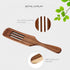 ABOOFAN Slotted Spurtle Set, Wooden Kitchen Utensils Set 31cm Wooden Spoons Utensils for Cooking Stirring Salad Mixing Serving Spurtles Kitchen Tools for Nonsick Cookware