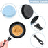Nonstick Mini Egg Pan, 4.7 Inch Stainless Steel One Egg Frying Pan, Induction Small Skillet (Blue)