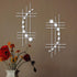 ZEXUIRU 2 Set Bling Metal Wall Art, Jeweled Crystal Hang Wall Decor, Rhinestone Diamond Iron Abstract Sculpture