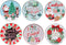 Round Nesting Tins with Holiday Print Designs, Bundle of 2 Metal Tins with Lids for Cookies, Candy, Food Presents