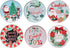 Round Nesting Tins with Holiday Print Designs, Bundle of 2 Metal Tins with Lids for Cookies, Candy, Food Presents