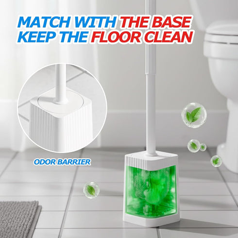 2Pack Set FORASTO Toilet Bowl Brush and Holder - Toilet Scrubber Brush,Cleaning Brush,Bathroom Decor,Household