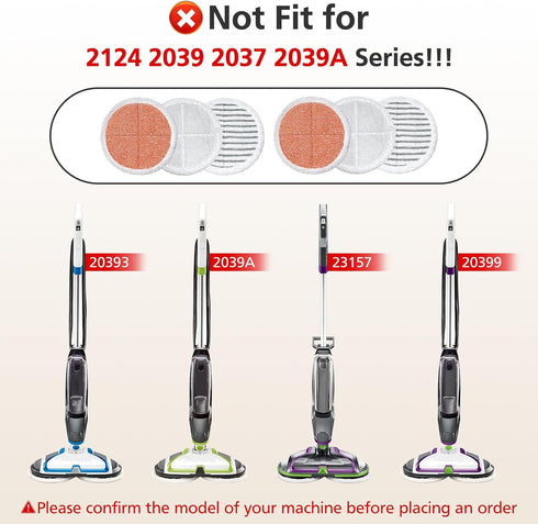 6 Pack 3897A 3712 3897A/3712 / Rotating Steam Mop Pads Replacement for Bissell SpinWave SmartSteam Scrubbing Steam Mop