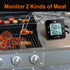 Dual Probe Digital Meat Thermometer - Waterproof, Rechargeable, Bright LCD, Magnetic for BBQ, Grill, Smoker, Oven