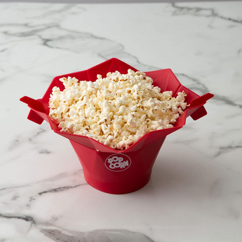 Chef'n PopTop Microwave Popcorn Popper, Cherry