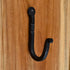 Renovators Supply Black Wrought Iron Bathroom Hooks, 3.5 in., Pack of 3