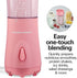 Hamilton Beach Portable Blender for Shakes and Smoothies, 14 Oz BPA Free Travel Cup, Coral