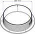 intulon 6-inch Tube Portable AC Air Conditioner/Fan Exhaust Plastic Hose Flange, Off White