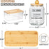 ELECNEST Glass Laundry Jars with Airtight Lids - Kitchen & Laundry Room Organization Containers with Dryer Sheet