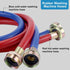 12FT Rubber Washing Machine Hoses, 3/4 Connection Supply Lines for Hot and Cold Water, 2 Packs by MIFLUS