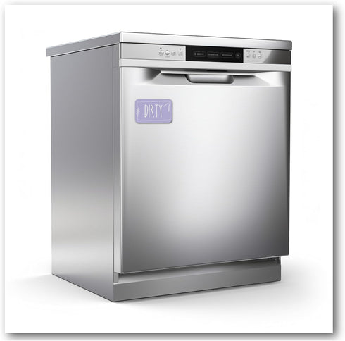 Dishwasher Magnet Clean Dirty Sign, Clean/Dirty Magnetic Signs for Stainless Steel Dishwasher, Lavender