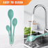 3 Pcs Silicone Spoons Set, 7.9 10.6 14.2 inch, Heat Resistant Kitchen Utensils for Mixing, Stirring, Serving