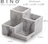 BINO Multi Purpose 4 Compartment Organizer - Make up Organizer for Vanity - Makeup Holders for Bathroom - Toiletry Organizer Countertop - Toothbrush and Bathroom Accessories Holder - Matte Marble by BINO