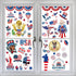 Independence Day Decoration Stickers, 9 Sheets 4th of July Flag Window Cling Decals for Home Office Party Supplies