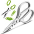 ONEBOM Kitchen Shears 2 Pack - Multi-Function Heavy Duty Sharp 304 Stainless Steel Cooking Shears