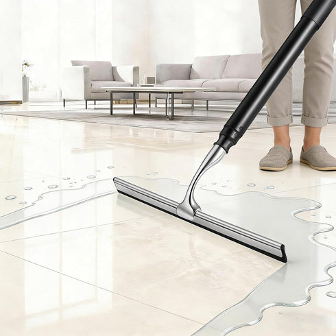 17'' 60'' 12'' (60'' - Metal Squeegee with Extension Pole for Window,Glass Door,Mirror, Wide Telescopic Shower Squeegee