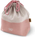 monbento MB Pochette L Lunch Bag, Large Cream & Pink Polyester Cotton Tote for Bento Box and Bottle