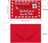 Letter Envelope to Santa Claus, 10pcs Christmas Candy Bag Tree Ornament Embroidery (Red)