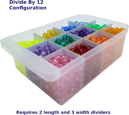 IRIS USA Large Drawer Dividers for Plastic Storage Craft Cabinets, Configurable (4X Length + 4X Width Pieces)