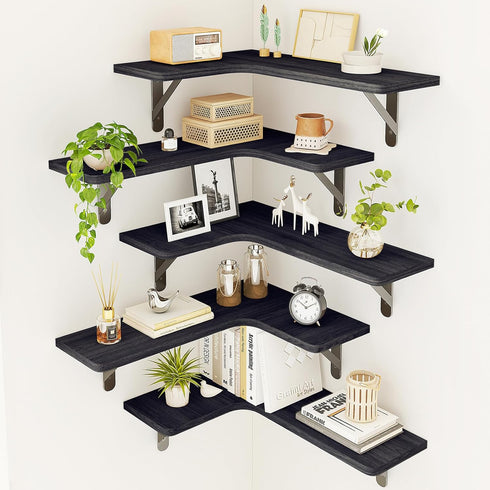 Fixwal Corner Shelves Floating Shelves for Wall Bathroom Kitchen Bedroom Home Decor
