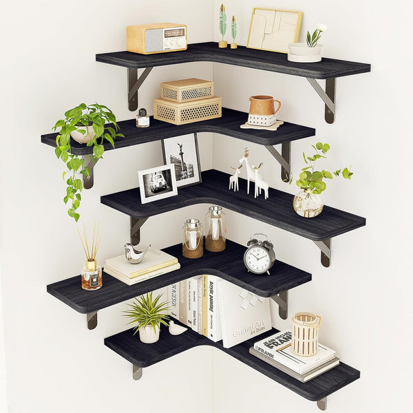 Fixwal Corner Shelves Floating Shelves for Wall Bathroom Kitchen Bedroom Home Decor
