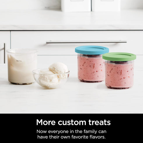 2 Pack, NC299AMZ NC300s 1 XSKPLID2CD Ninja CREAMi Original Pints Compatible with & Series CREAMi Ice Cream Makers