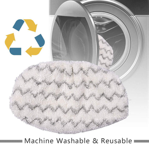 1252, 1606670, 1543, 1543A, 1132, 1652, (6 Pack) KEEPOW Steam Mop Pads Compatible with Bissell Powerfresh Fit Symphony