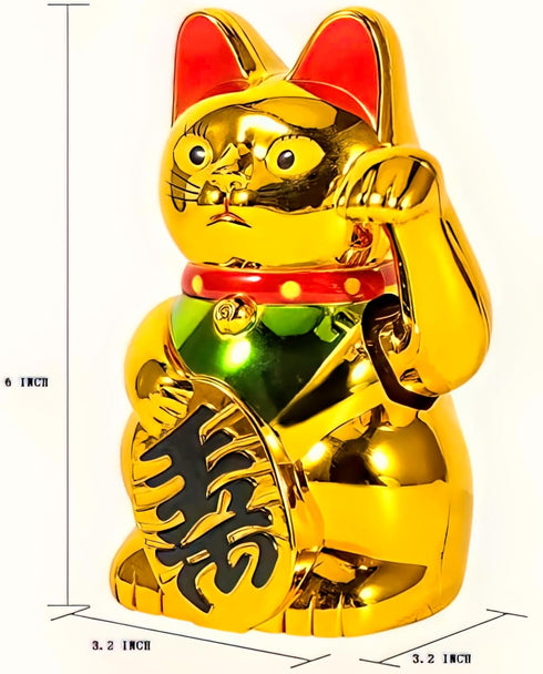 Lucky Cat Fortunes - Gold Waving Feng Shui Cat for Store Decoration