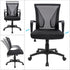 Furmax Office Chair Mid Back Swivel Lumbar Support Desk Chair, Ergonomic Mesh Chair with Armrest (Black)