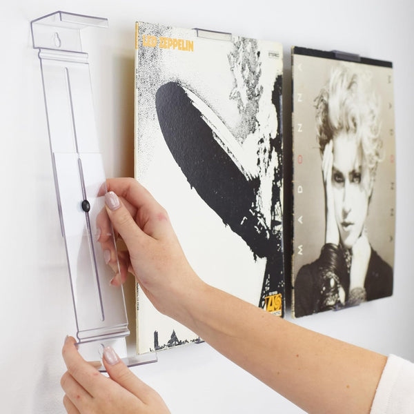 CollectorMount Album Mount 1 Pack - Adjustable Wall Mount Frame Brackets or Shelf Stand for Vinyl Records