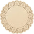 Juvale Round Paper Placemats & Doilies, 12-Inch Brown Paper Chargers for Dinner Plates and Tea Party