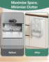 2 1 Bag Saver - Extra Large in Plastic Bag Holder Storage, Durable Mesh Grocery Hanging Trash Dispenser Roll Organizer