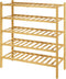 Kitsure Bamboo Wooden Shoe Rack for Closet - Stackable Shoe Organizer with