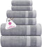 CASA COPENHAGEN Solitaire 6Pcs 100% Egyptian Cotton Large Designer Towels Gift Set-