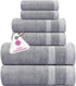 CASA COPENHAGEN Solitaire 6Pcs 100% Egyptian Cotton Large Designer Towels Gift Set-