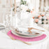 Set of 4 Pink Placemats, Pink Glitter Sparkle Kitchen Table Mats for Christmas and Wedding Party - 15.4 Inch