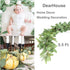 DearHouse 5.5ft Seeded Eucalyptus Garland, Faux Eucalyptus Leaves Table Garland for Wedding Backdrop Decor