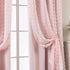 2 84 Inch Light Blush Pink Blackout Curtains for Bedroom Nursery Girl Panels,Shabby Chic Floral Pattern Sheer Double