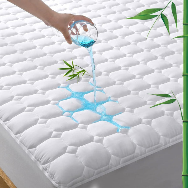 UNILIBRA Waterproof Mattress Protector Twin XL Size, Deep Pocket Cover Fit up to 6''-19'', Breathable Soft Filling
