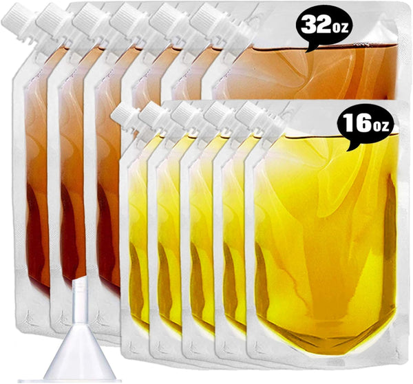 Concealable Reusable Cruise Sneak Flask Liquor Kit, Travel Plastic Flasks for Sneak Drink (6-5-0 Kit)
