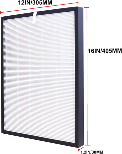 HR950 HEPA Filter Replacement for Winix ZERO/J, Models HR950/HR1000, Activated Carbon Filter, Part # 117130 405 * 305 *