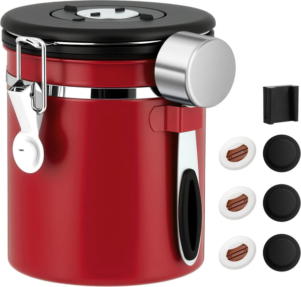 ShanSon Coffee Canister Airtight Coffee Container Stainless Steel Coffee Bean Storage Container