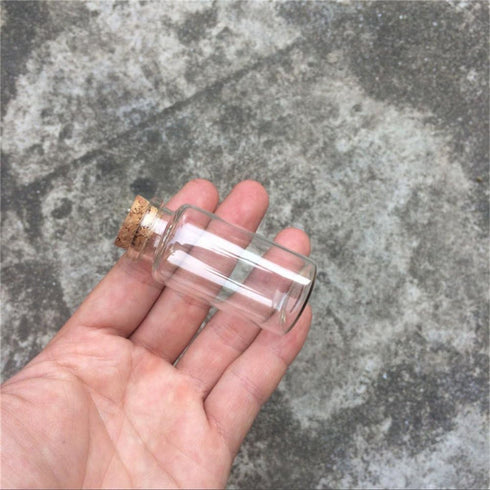 30x60x17mm Glass Bottles with Cork for Wedding Holiday Decoration, 12pcs (25ml)