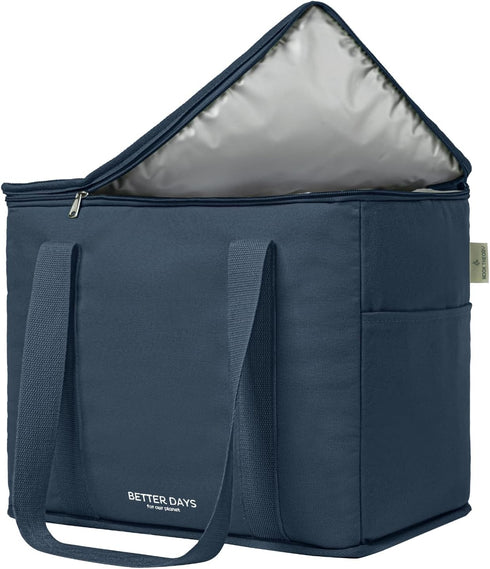 Nook Theory Reusable Insulated Grocery Bag - Leak Proof, X Large Cooler