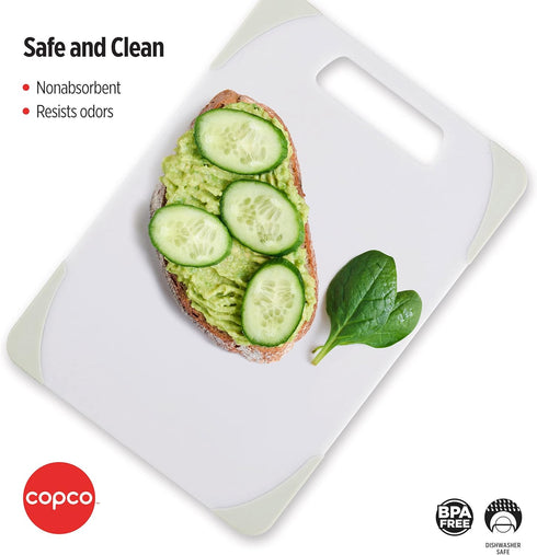 Copco Nonslip Small Plastic Cutting Board, 7.75x11.25-Inch, Pistachio Color