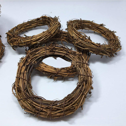 Natural Grapevine Wreath Ring, DIY Craft Vines Base Roll for Rustic Summer Fall Christmas Decor, 12 inch